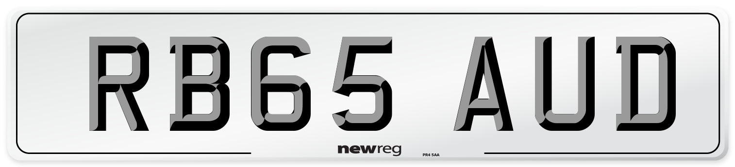 RB65 AUD Number Plate from New Reg